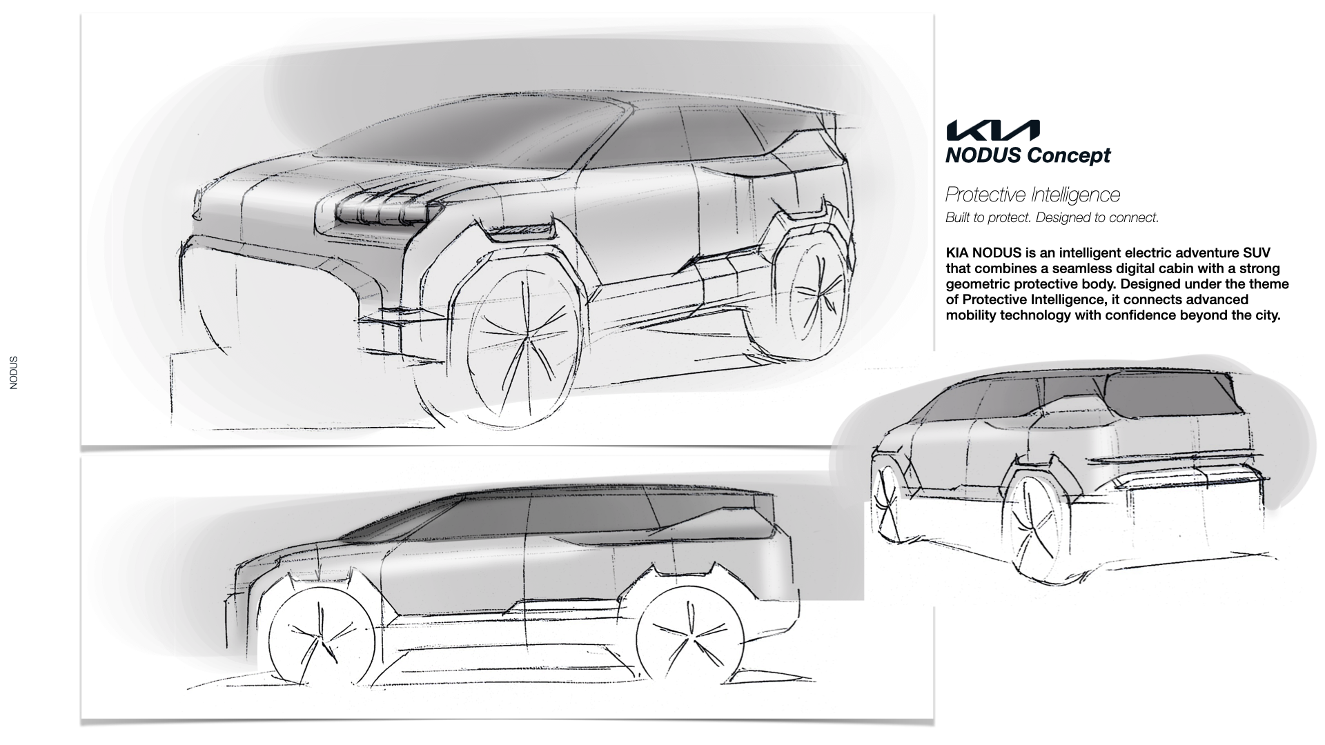 KIA NODUS concept design development sketches